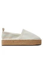 Espadryle damskie - Calvin Klein Jeans Espadryle Platform Espadrille Uc YW0YW01377 Écru - miniaturka - grafika 1