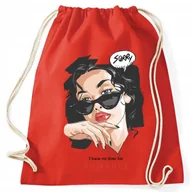 Plecaki worki - WORKO-PLECAK CZERWONY Do Szkoły Na Buty NO TOME FOR ROMANCE Mix Grafiki Wz - miniaturka - grafika 1