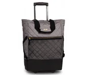 Torby i wózki na zakupy - Wózek na zakupy damski grafitowy elegancki - miniaturka - grafika 1