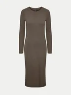 Sukienki - Pieces Sukienka codzienna Kylie 17126214 Brązowy Slim Fit - miniaturka - grafika 1