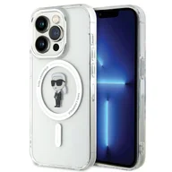 Etui i futerały do telefonów - Etui Karl Lagerfeld IML Ikonik MagSafe na iPhone 15 Pro - przezroczyste - miniaturka - grafika 1