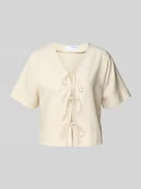 Bluzki damskie - Bluzka z wiązaniem model ‘NATUK’ - miniaturka - grafika 1