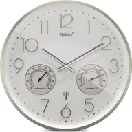 Zegary - Radiobudzik Mebus Mebus 12989 radio wall clock with Thermo-Hygrometer - miniaturka - grafika 1