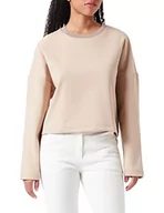 Bluzy damskie - Sisley Bluza damska L/S 3IPRL102E, beżowa, 1K3, L - miniaturka - grafika 1
