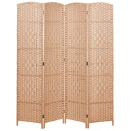 Parawany - 4-panelowy składany parawan pokojowy 178 x 163 cm naturalny LAPPAGO - miniaturka - grafika 1