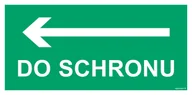 Systemy ekspozycyjne i znaki informacyjne - AC081 DO SCHRONU W LEWO, FS - FOLIA SAMOPRZYLEPNA FOTOLUMINESCENCYJNA; (800X400MM) - miniaturka - grafika 1