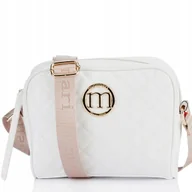 Torebki damskie - PIKOWANA Torebka Damska LISTONOSZKA crossbody chanelka MONNARI Biały - miniaturka - grafika 1