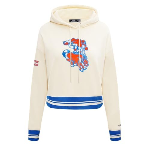 Pro Standard Damska bluza z kapturem NFL Retro Classics Brushed Back French Terry przycięta bluza z kapturem