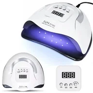 Lampy UV do paznokci - LAMPA DO PAZNOKCI UV LED 180W DO HYBRYD ŻELI MOCNA HYBRYDY SUN X7 MAX LCD - miniaturka - grafika 1
