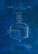 Plakaty - Patent, Sztuka Warzenia Piwa Projekt z 1944 Niebieski - plakat Wymiar do wyboru: 42x59,4 cm - miniaturka - grafika 1
