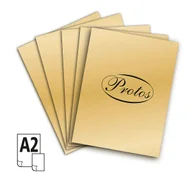 Szkolne artykuły papiernicze - Brystol Protos A2 złoty 20k [mm:] 430x610 (1050) - miniaturka - grafika 1
