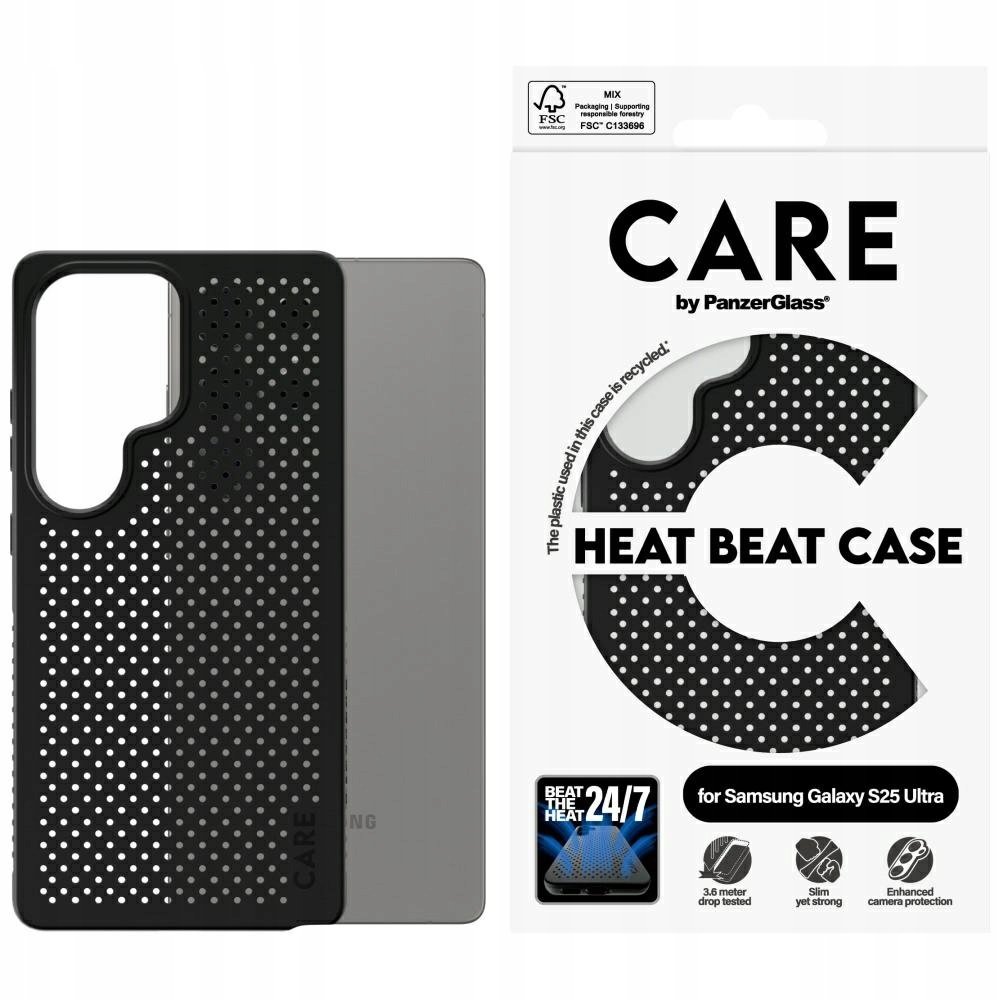 PanzerGlass Etui CARE by Feature do Galaxy S25 Ultra, czarne