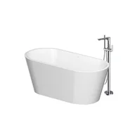 Wanny - Set B722 Wanna Wolnostojąca 160X75 Crea + Bateria Wannowa Wolnostojąca Crea Cersanit S601-141 - miniaturka - grafika 1