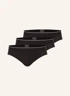 Majtki damskie - Calvin Klein Bokserki Icon Cotton Stretch, 3 Szt. schwarz - miniaturka - grafika 1