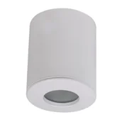 Oprawy, klosze i abażury - v-tac Oprawa V-TAC GU10 Natynkowa Tuba Okrągła z szybą Biała IP54 82x101 VT-700 - miniaturka - grafika 1