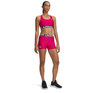 Damskie legginsy krótkie treningowe Under Armour UA Hg Authentics Shorty - różowe - Spodenki damskie - miniaturka - grafika 1