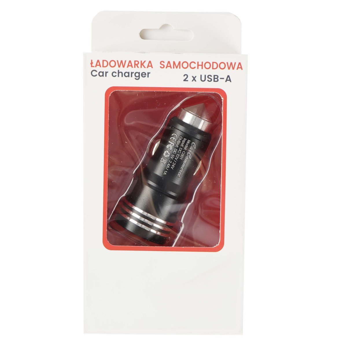 ŁADOWARKA SAMOCHODOWA 3.1A 2x USB 12V 24V