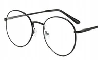 Okulary korekcyjne, oprawki, szkła - OKULARY metal korekcyjne MINUSY czarne -2.75 - miniaturka - grafika 1
