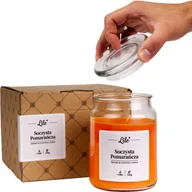 Świece - Świeca zapachowa w słoiku duża Lile Candle Senses Soczysta Pomarańcza 500g - miniaturka - grafika 1