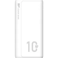 Powerbanki - Silicon Power Powerbank QP15 10000mAh QC3.0+PD 2xUSB A, 1x mUSB + 1x USB C, biały - miniaturka - grafika 1