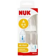 Butelki dla niemowląt - Nuk Butelka First Choice+ (PP) z silikonowym smoczkiem, 0-6 mies., z kontrolą temperatury 150 ml - miniaturka - grafika 1