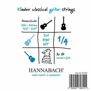 Hannabach 653064 struny do gitary klasycznej 653064 - Struny gitarowe  - miniaturka - grafika 1