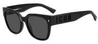 Okulary przeciwsłoneczne - DSQUARED2 ICON Okulary damskie, Czarny/Szary, 53 - miniaturka - grafika 1