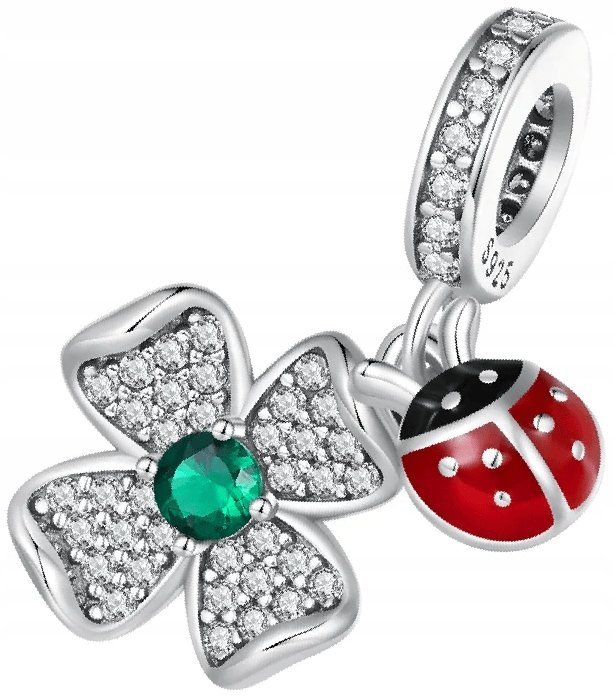 Charms Zawieszka Charms Srebro 925 Koniczynka Trusky