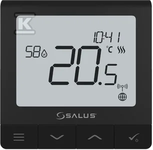 Regulator temperatury przewodowy SALUS SQ610B Quantum, 230V tygodniowy podtynkowy czarny, z OpenTherm - Regulatory i termostaty - miniaturka - grafika 1