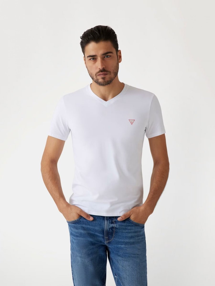 t-shirt uomo guess m2yi37 i3z14 vn ss core g011 pure white