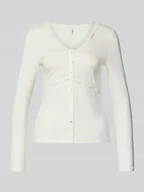 Bluzki damskie - Bluzka z długim rękawem o kroju slim fit z mieszanki wiskozy model ‘SINI’ - miniaturka - grafika 1