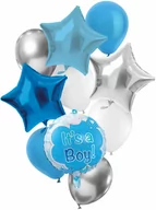 Baby shower i roczek - Zestaw balonów It''s a Boy niebieski - 10 szt. - miniaturka - grafika 1