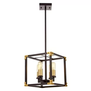 Lumina Deco Deco LAMPA WISZĄCA LOFT CZARNO-MOSIĘŻNA WALDORF W8 LDP 1140-8 (BK+MD) - Lampy sufitowe - miniaturka - grafika 1