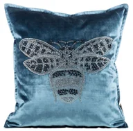 Poszewki na poduszki - Euro Firany Poszewka 45 x 45 Eurofirany Welwet Royal2 Niebiesk 1217057 - miniaturka - grafika 1