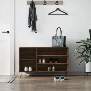 vidaXL Szafka na buty, brązowy dąb, 102x36x60 cm - Wieszaki i stojaki - miniaturka - grafika 1