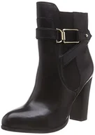 Kozaki damskie - ALDO Damskie kozaki z krótką cholewką Bergson, czarny - Czarny Black Leather 97-36 EU - miniaturka - grafika 1