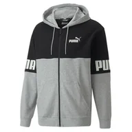 Bluzy sportowe damskie - Bluza z kapturem z pełnym zamkiem błyskawicznym Puma Power Colorblock TR - miniaturka - grafika 1