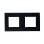 Klawisze i ramki - Efapel Ramka podwójna QUADRO Czarny - miniaturka - grafika 1