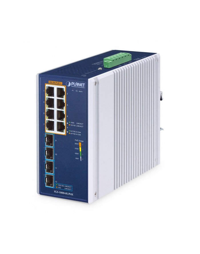 Planet IGS-1000-8UP4X IP30 Industrial 8-Port