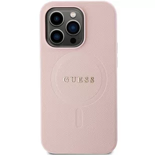Guess GUHMP14XPSAHMCP iPhone 14 Pro Max 6,7" różowy/pink hardcase Saffiano MagSafe - Etui i futerały do telefonów - miniaturka - grafika 3