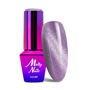 Lakier hybrydowy Molly Nails Cat Eye Womanity Miss Violet 8g Nr 442 - Lakiery hybrydowe - miniaturka - grafika 1