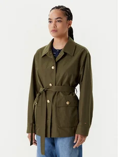 Tommy Hilfiger Kurtka przejściowa WW0WW45620 Zielony Regular Fit - Kurtki damskie - miniaturka - grafika 1