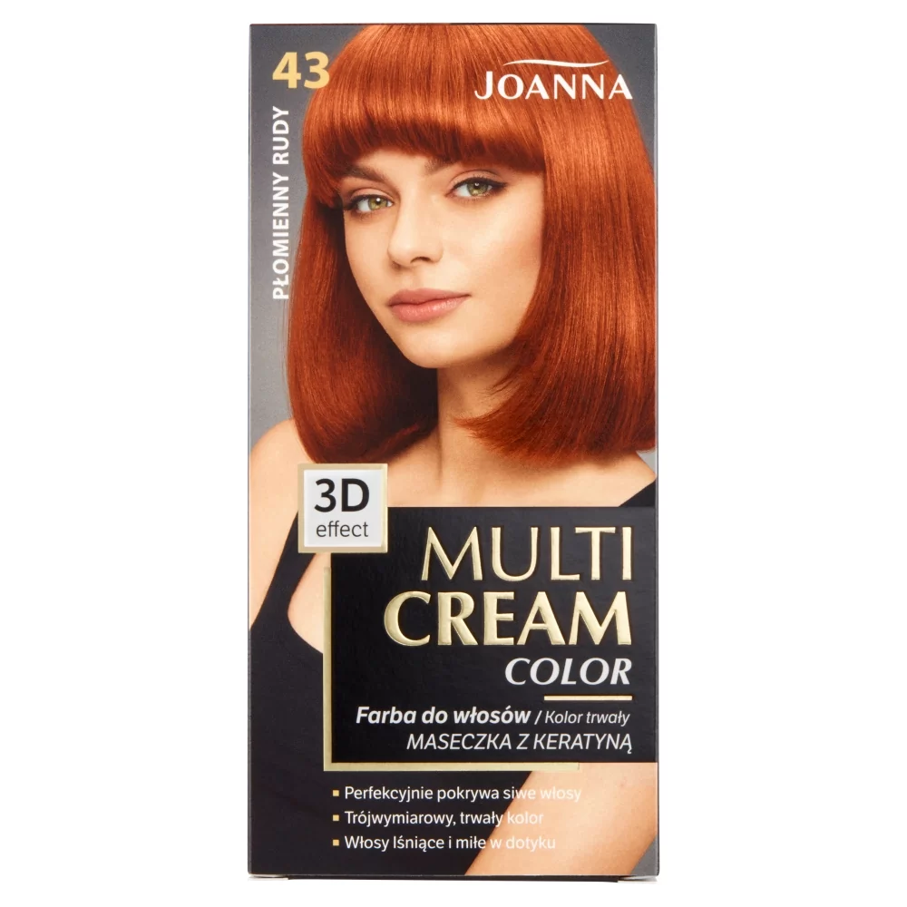 Joanna Multi Cream Color farba do włosów 43 Płomienny Rudy 62371-uniw