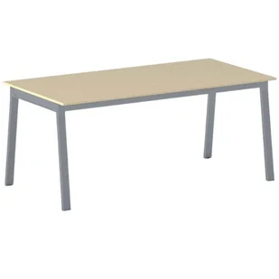 B2B Partner Stół PRIMO BASIC z szarosrebrnym stelażem, 1800 x 900 x 750 mm, brzoza 499057 - Stoły warsztatowe - miniaturka - grafika 1