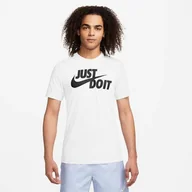 Koszulki sportowe męskie - Koszulka z krótkim rękawem Męska Nike Sportswear JDI AR5006 100 Biały - miniaturka - grafika 1