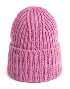 Czapka Damska Młodzieżowa Beanie Podwijana Zimowa 100% Wełna Virgin Polska - Czapki damskie - miniaturka - grafika 1