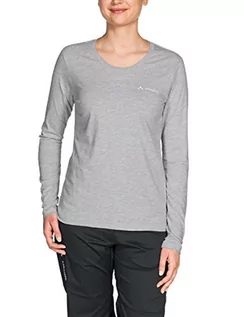 Koszulki i topy damskie - Vaude Damska koszulka Women's Brand Ls Shirt szary szary-melanż 40 064730670400 - grafika 1