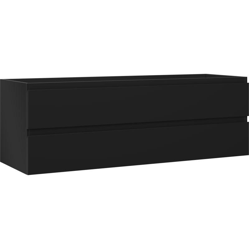 Mexen Orio szafka łazienkowa podumywalkowa 140 cm, 2 szuflady, czarna mat - 91A10-14047-2-BFF71