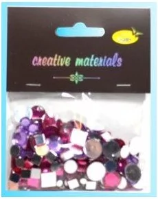 Elementy Ozdobne Kryształki Tonacja Różowa 4-12Mm 25G, Galeria Hobby - Dekoratorstwo - miniaturka - grafika 1