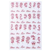 Ozdoby do paznokci - Allepaznokcie Naklejki do paznokci cienkie samoprzylepne walentynkowe czerwone Nr R402 - miniaturka - grafika 1